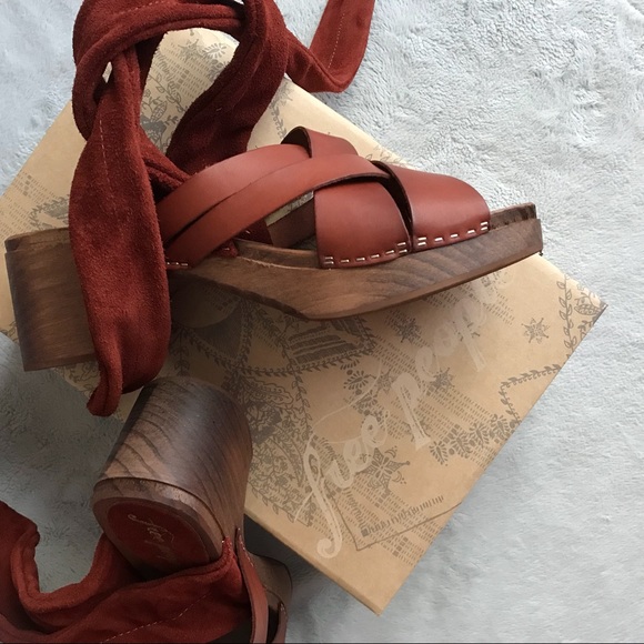 Free People Shoes - NWT NIB Free People Emmy Leather Wrap Boho Clog